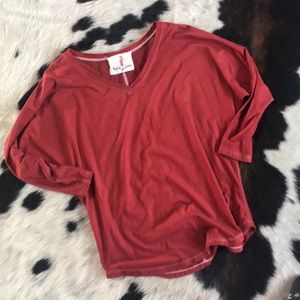 Boho Jane Suede burnt orange top.